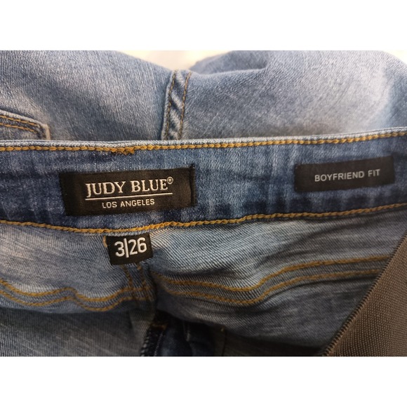 Judy blue boyfriend 26 distressed denim cotton maternity - Picture 5 of 10
